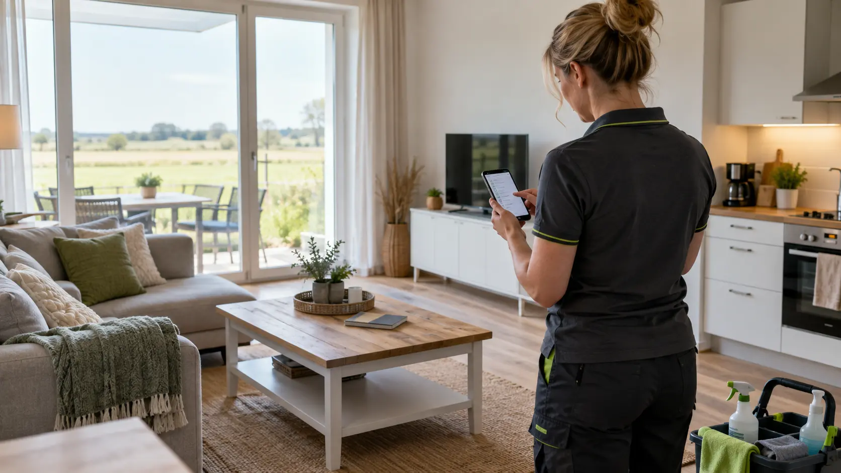 Professionelles Housekeeping mit digitaler Objektkontrolle in einer Ferienwohnung